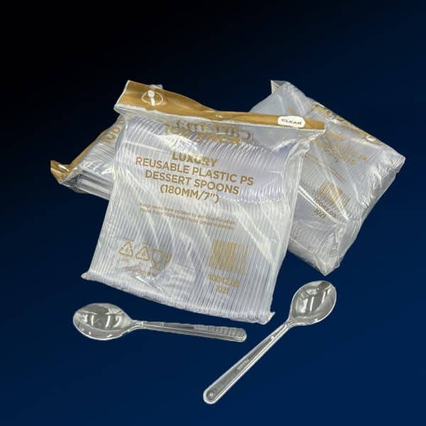 Clear Plastic Spoons 10 Packs of 100
