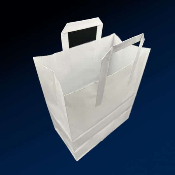 White SOS Carrier Bags Large 10x12x5.5 250x300x140mm
