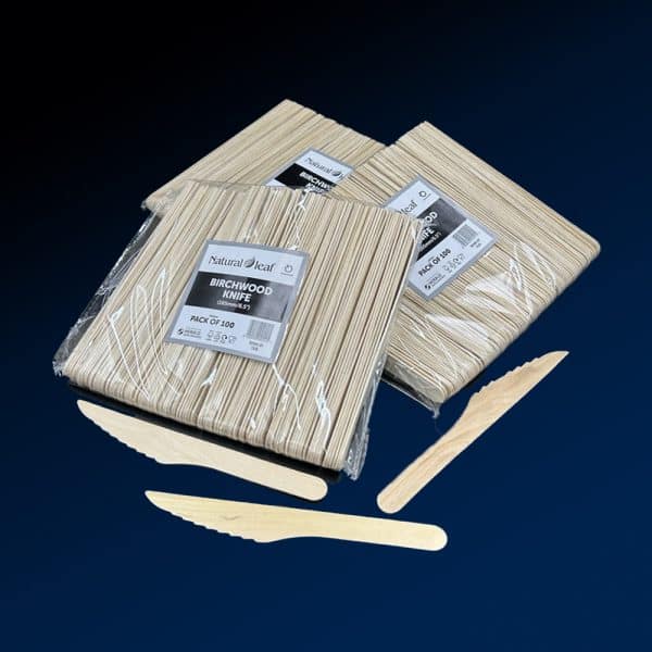 Wooden Knives Box of 1000 (10 packs of 100)