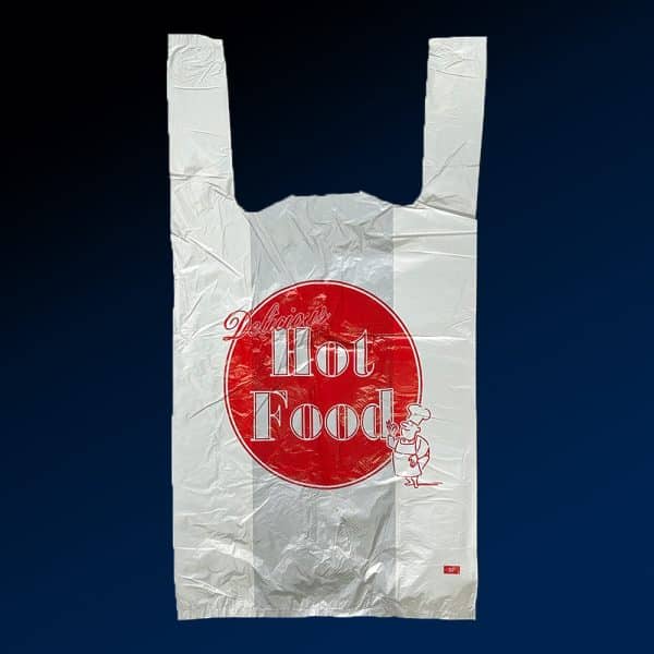 HD Vest Carrier 'Hot Food' 9x14x18" 230x355x455mm 16 mic Box of 2000